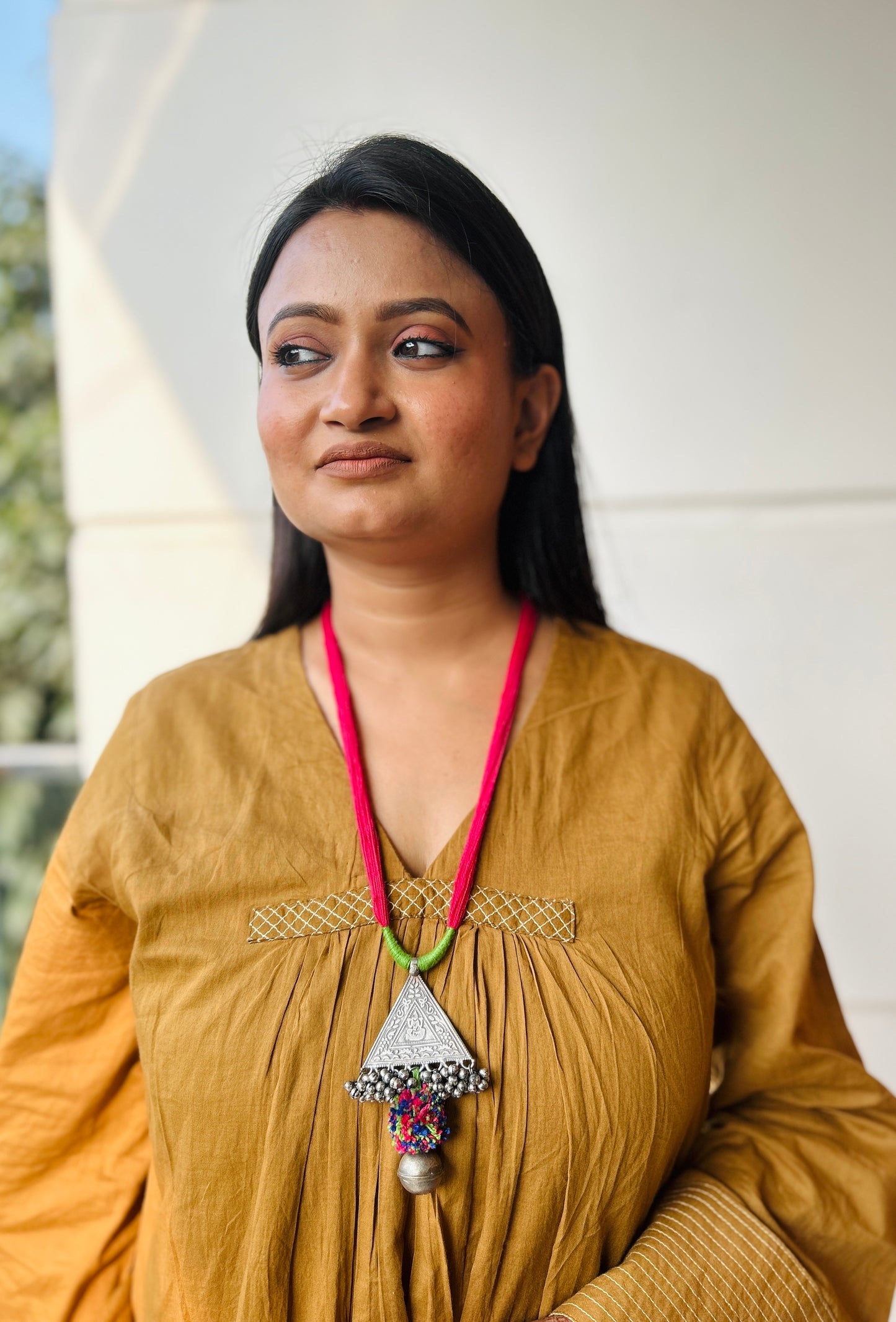 Triya Triangle Brass Pendant