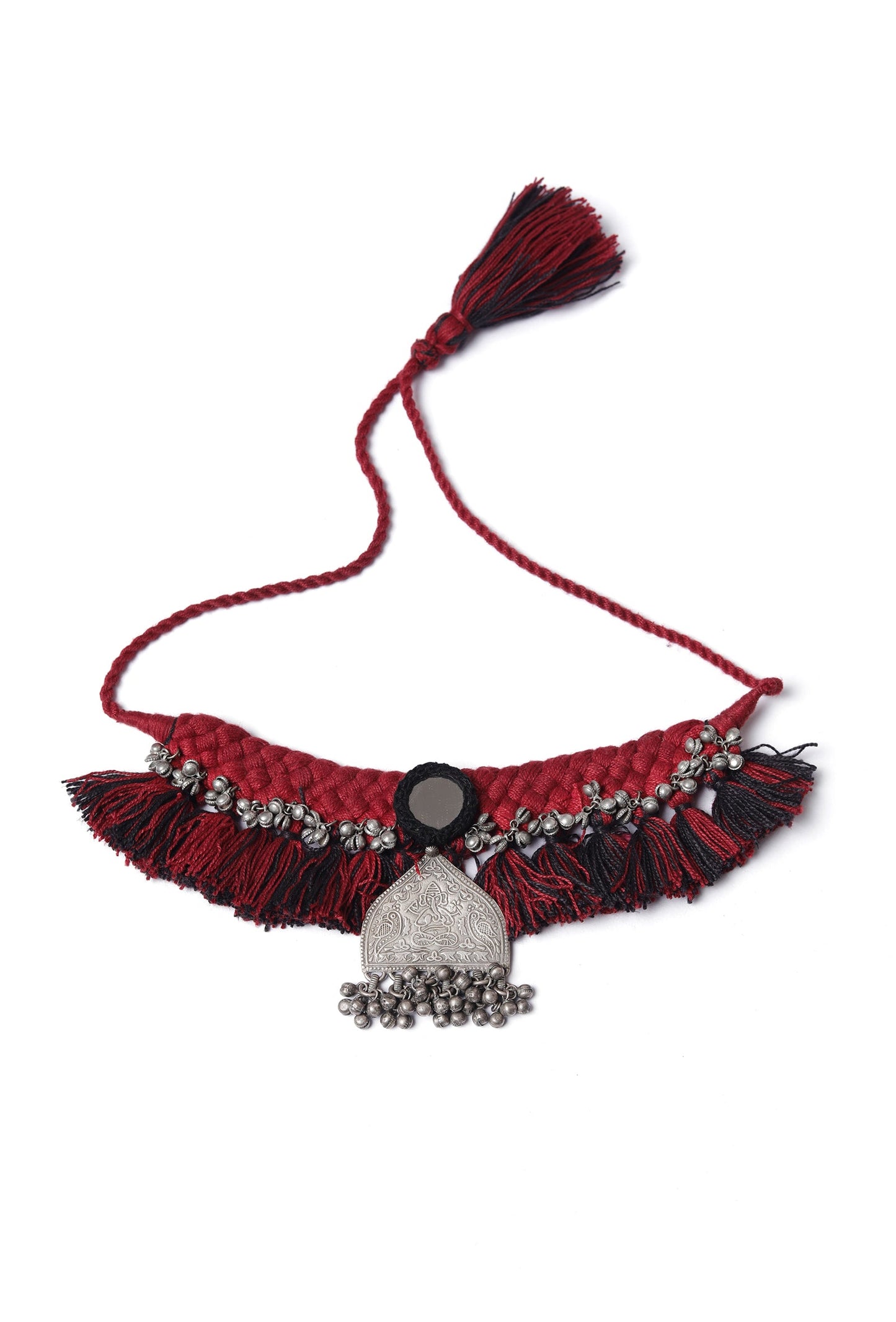 Black & Maroon Amala Necklace