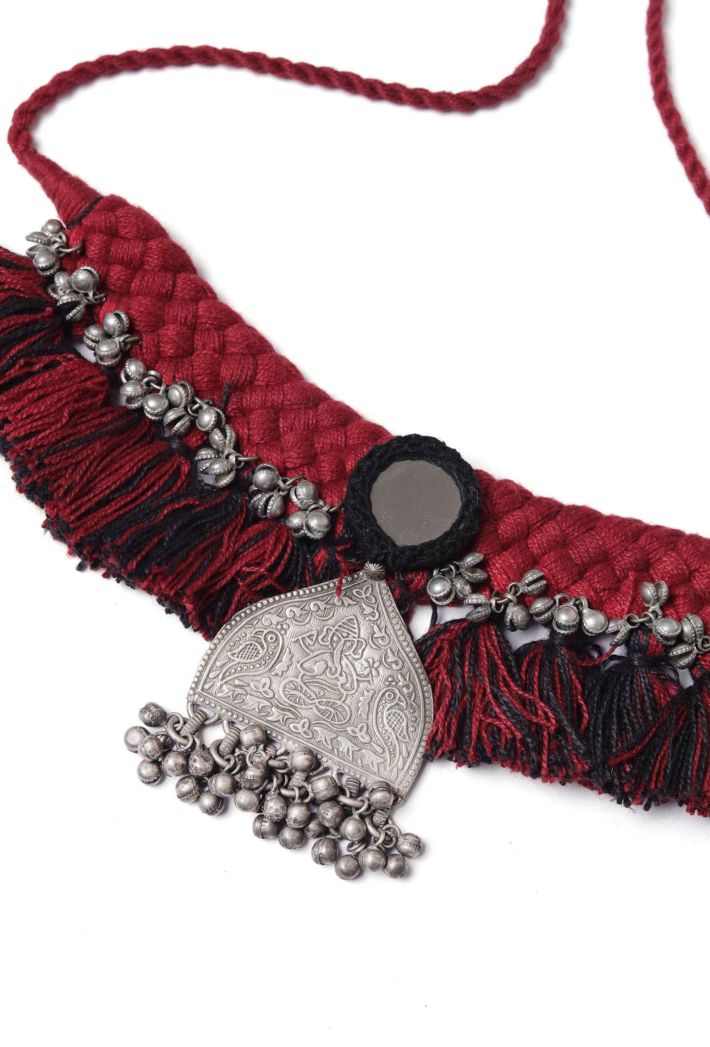 Black & Maroon Amala Necklace