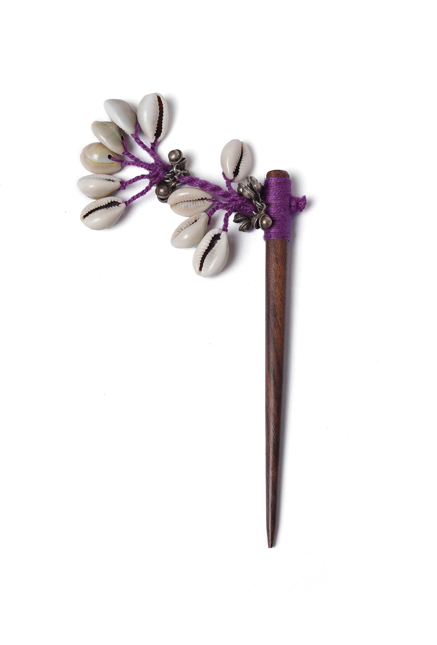 Handmade Purple And white Cori Bun Stick