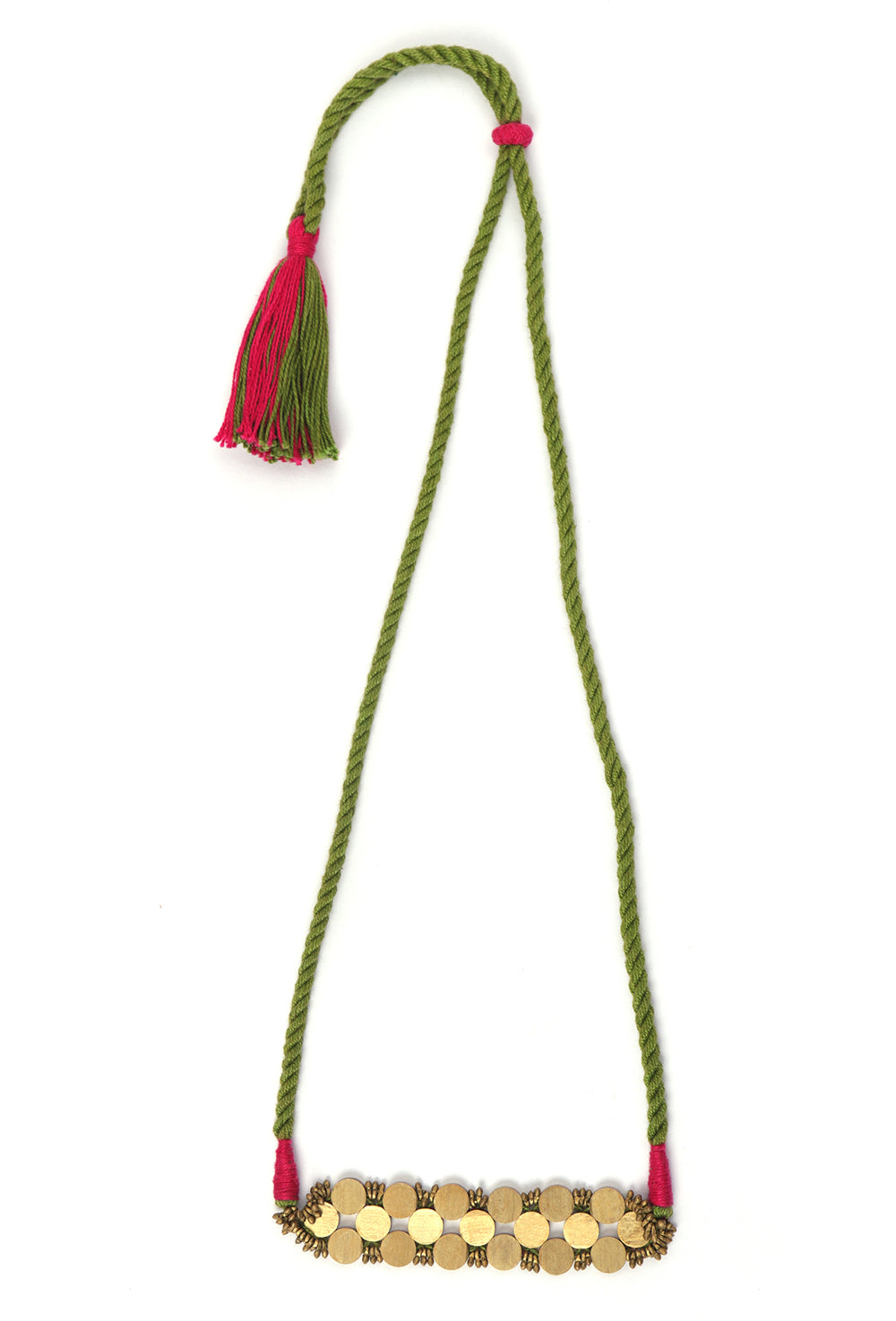 Gulzar Green and Pink Choker