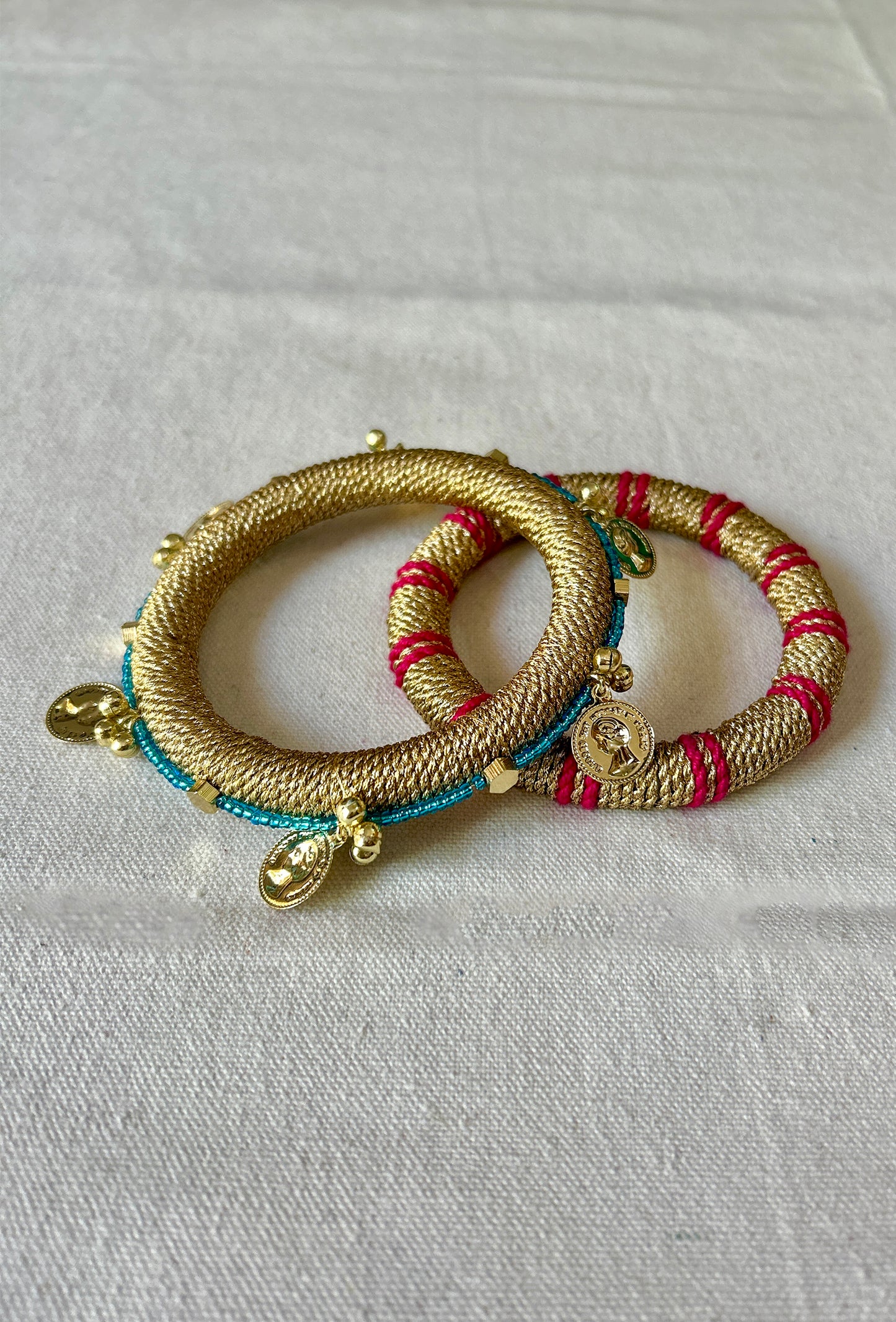 Sitara Coin Thread Bangles – Set of 2