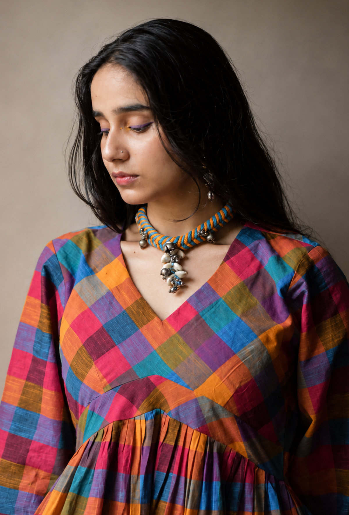 Afghani Blue & Orange Nacklace