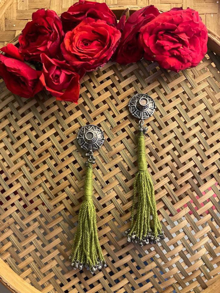 Purple Ghungroo Danglers