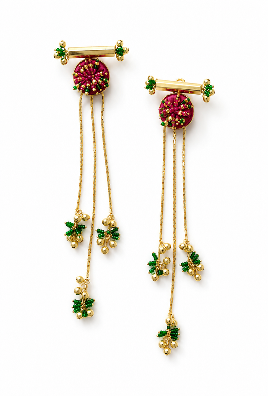 Gulnaar Kashmiri Long Chain Earrings