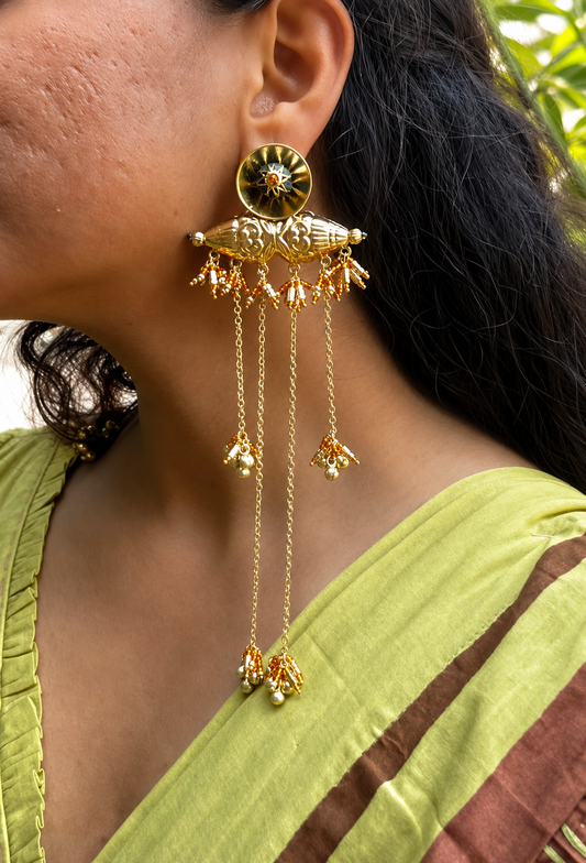 Zarangi Kashmiri Long Chain Earrings