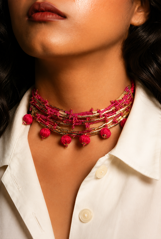 Rosy Neckpiece