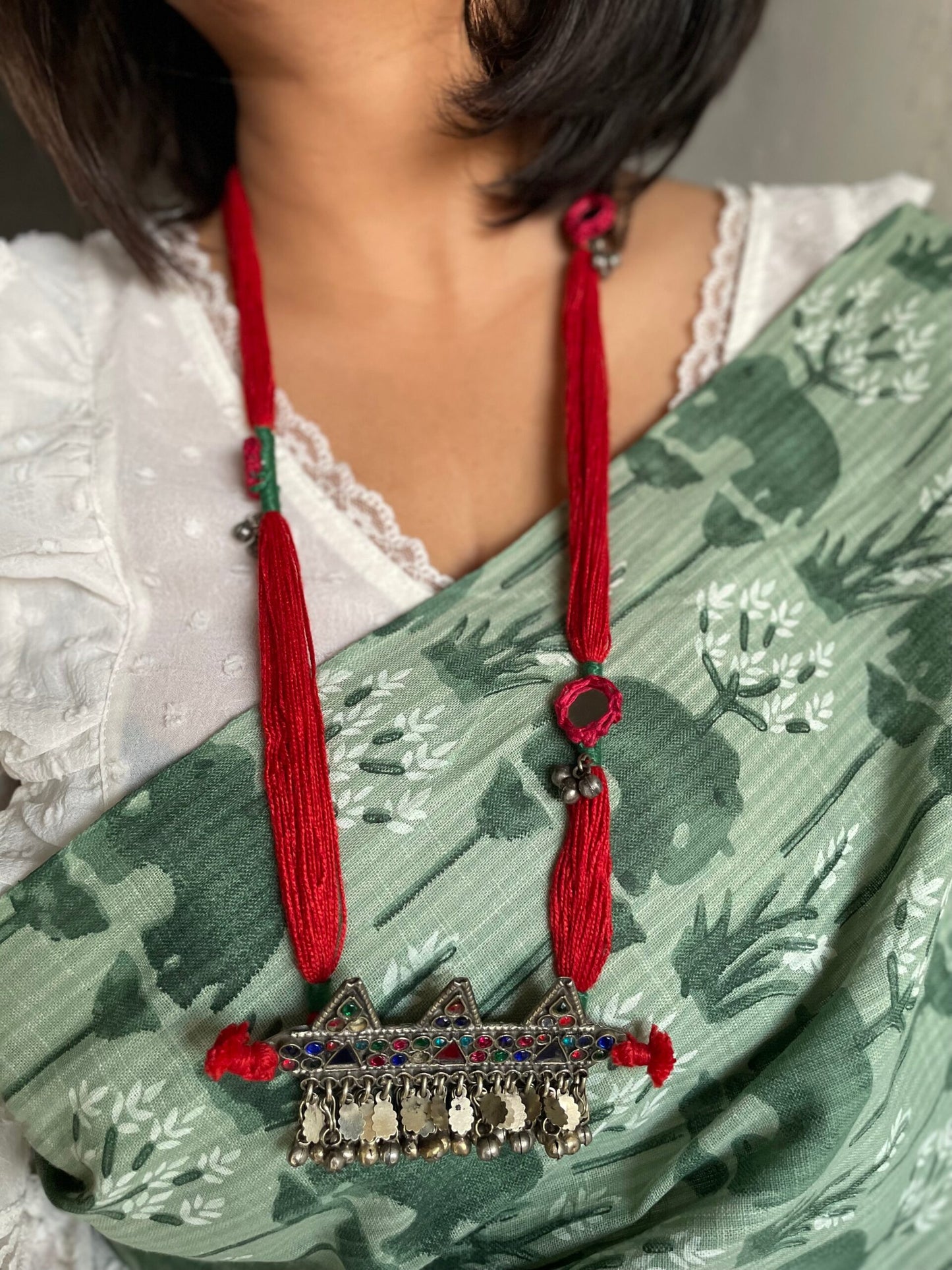 Vintage Afghan Red Neckpiece