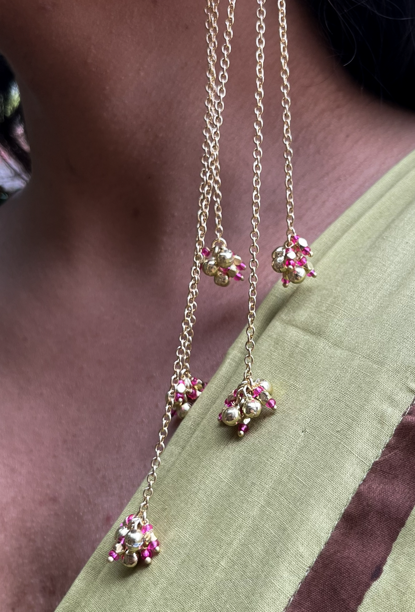 Noor Gul Kashmiri Long Chain Earrings