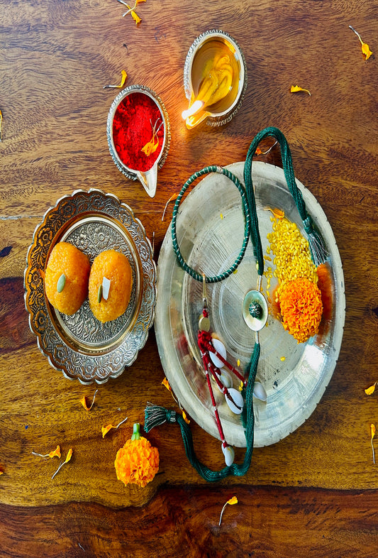 Shrishti - Set of 2 Rakhi & Lumba
