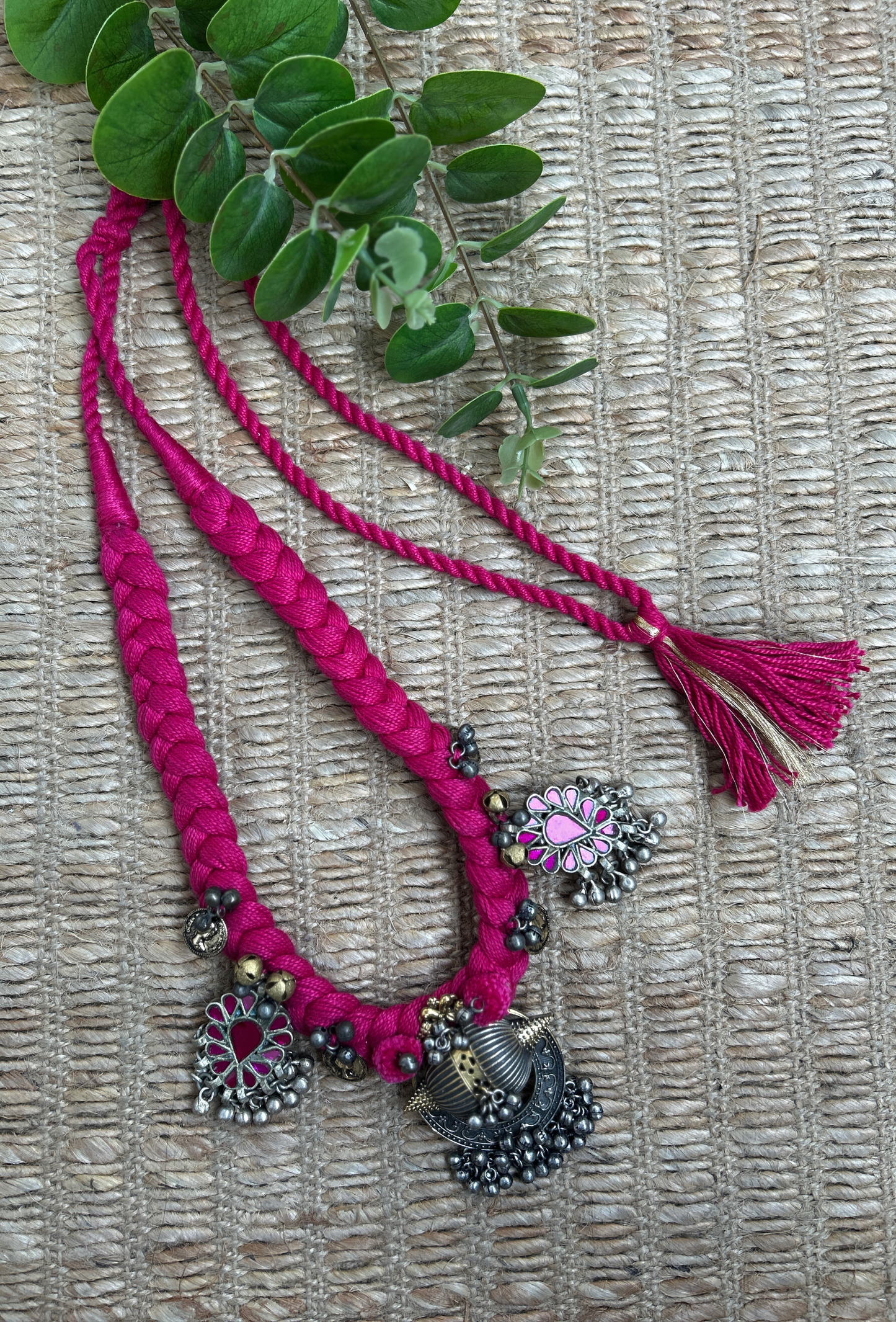 Gulnaar Threaded Charm Necklace