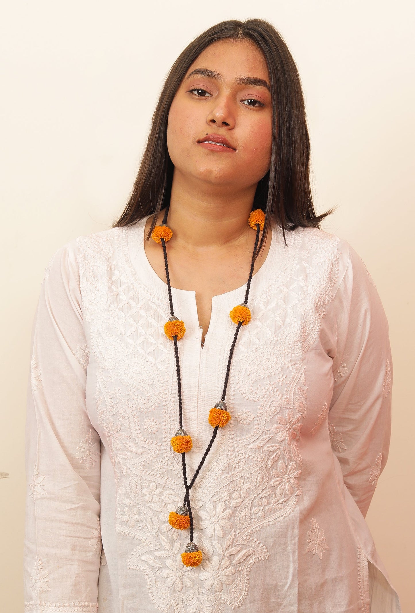 Yellow Amboli Handmade Necklace