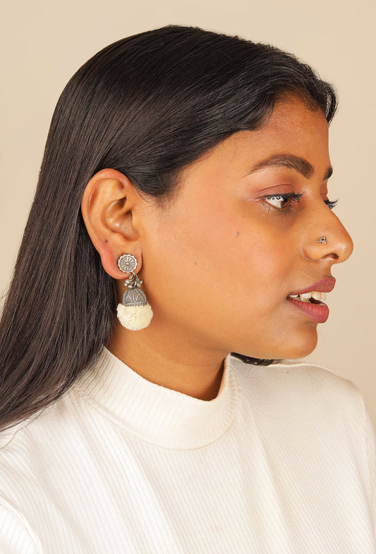 Chandini Pom Pom Brass Earrings