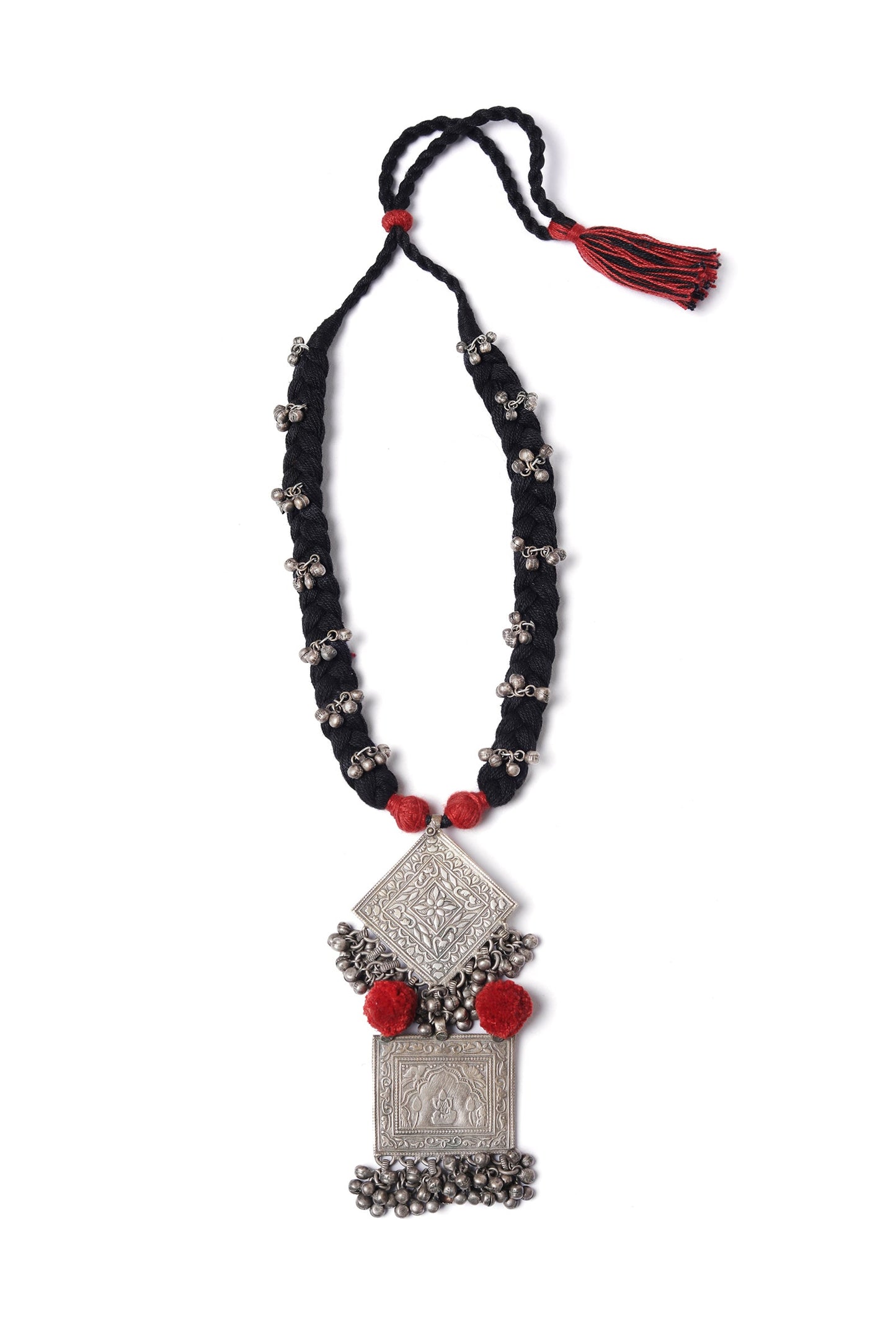 Black & Maroon Saaz Necklace