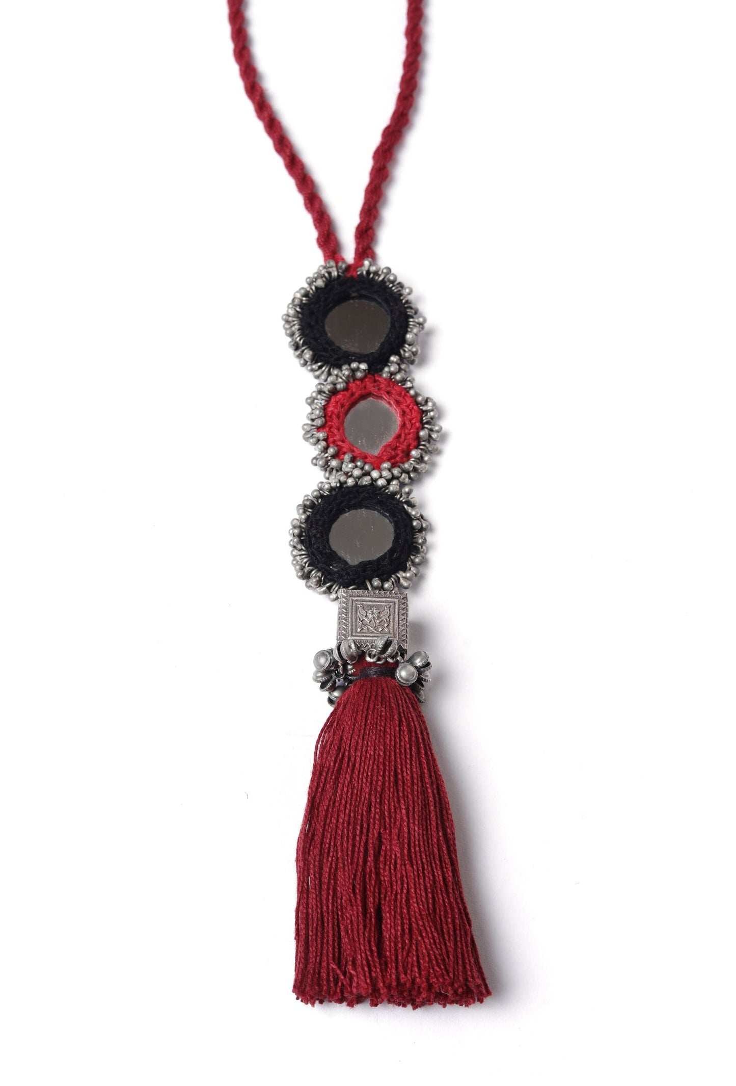 Black and Maroon Gulbahar Necklace