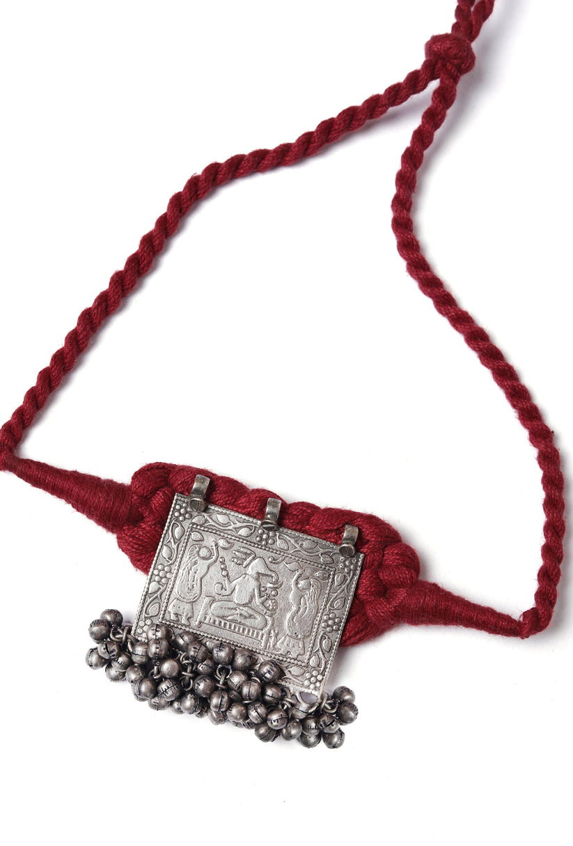 Black & Maroon Amoli Chokar – Tikuli Stories