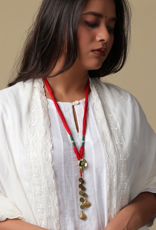 Vaani Red and Green Necklace