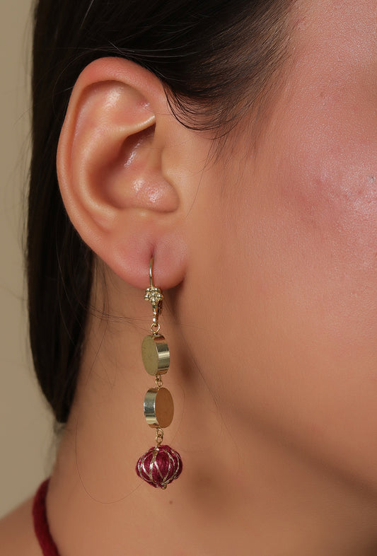 Rasa Maroon Earrings