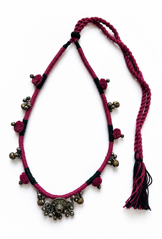 Gulmohar Ghungroo Necklace