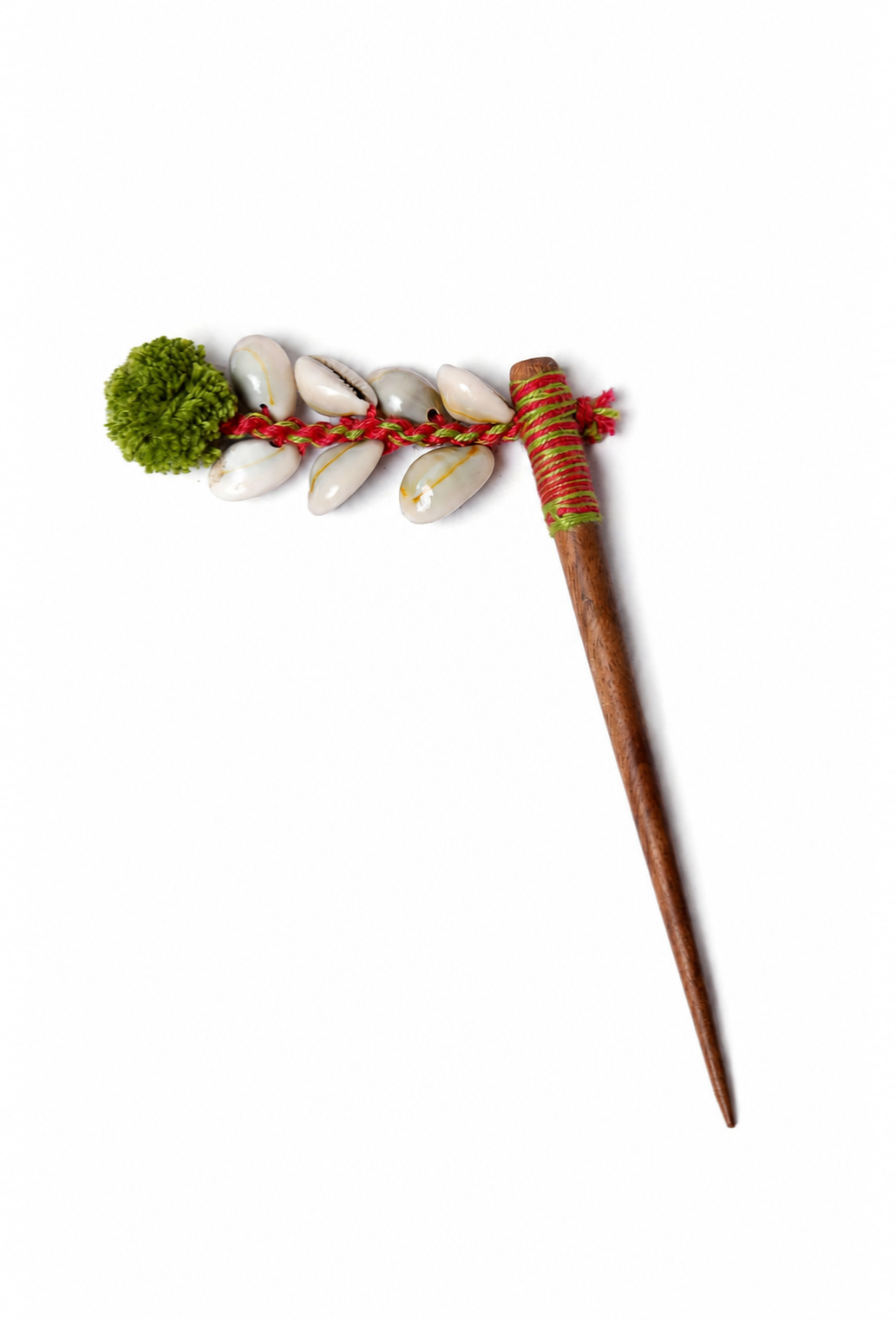 Handmade Green And Pink Cori Bun Stick