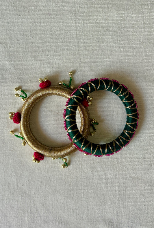 Jhilmil Thread Bangles – Set of 2