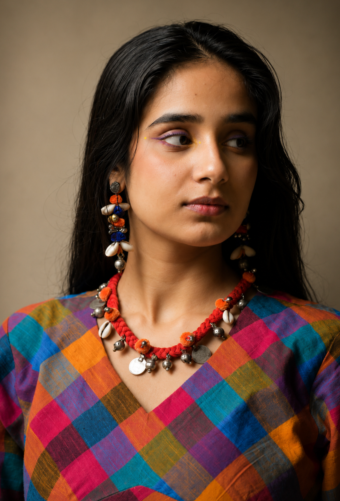 Afghani Orange Kori Necklace