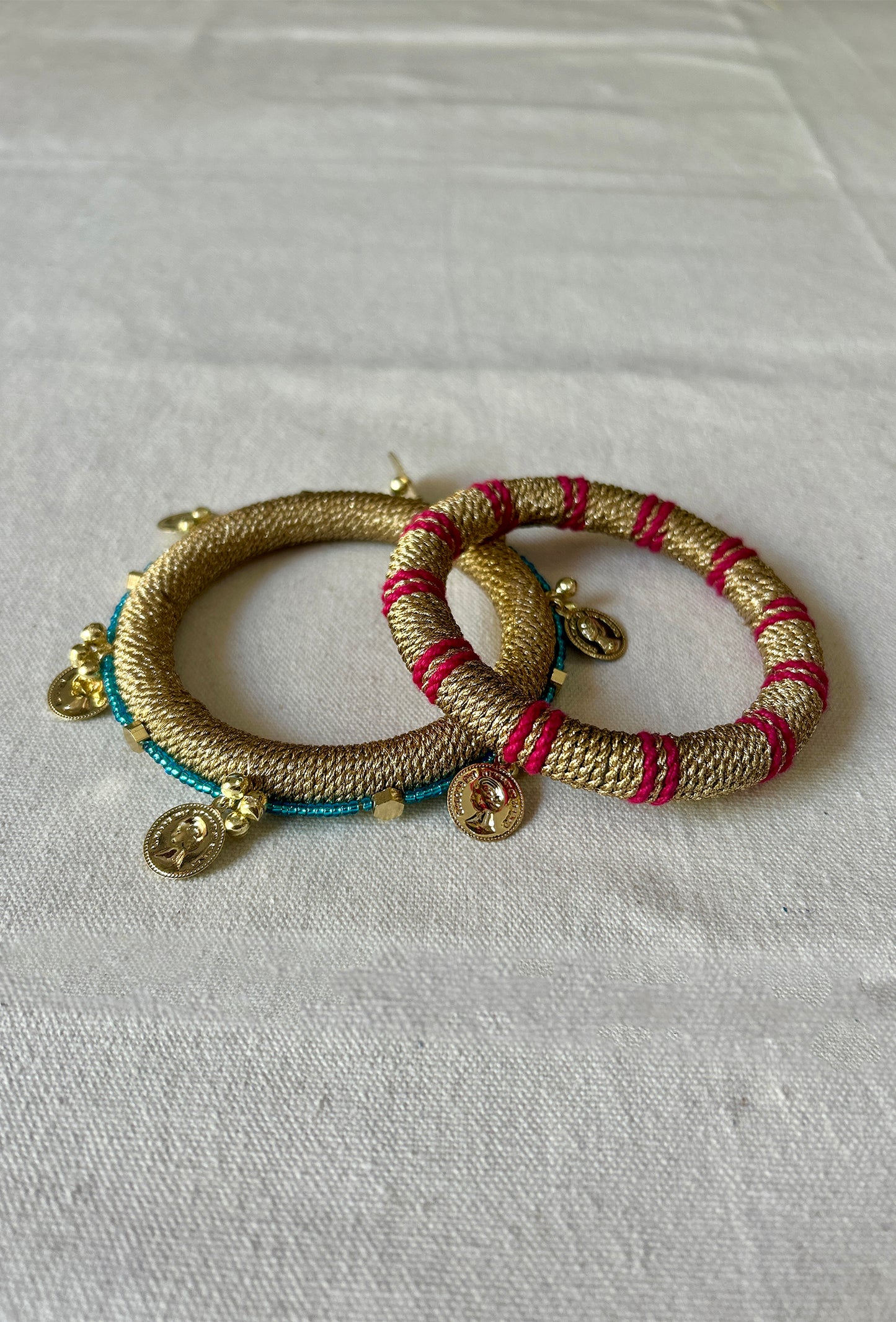 Sitara Coin Thread Bangles – Set of 2