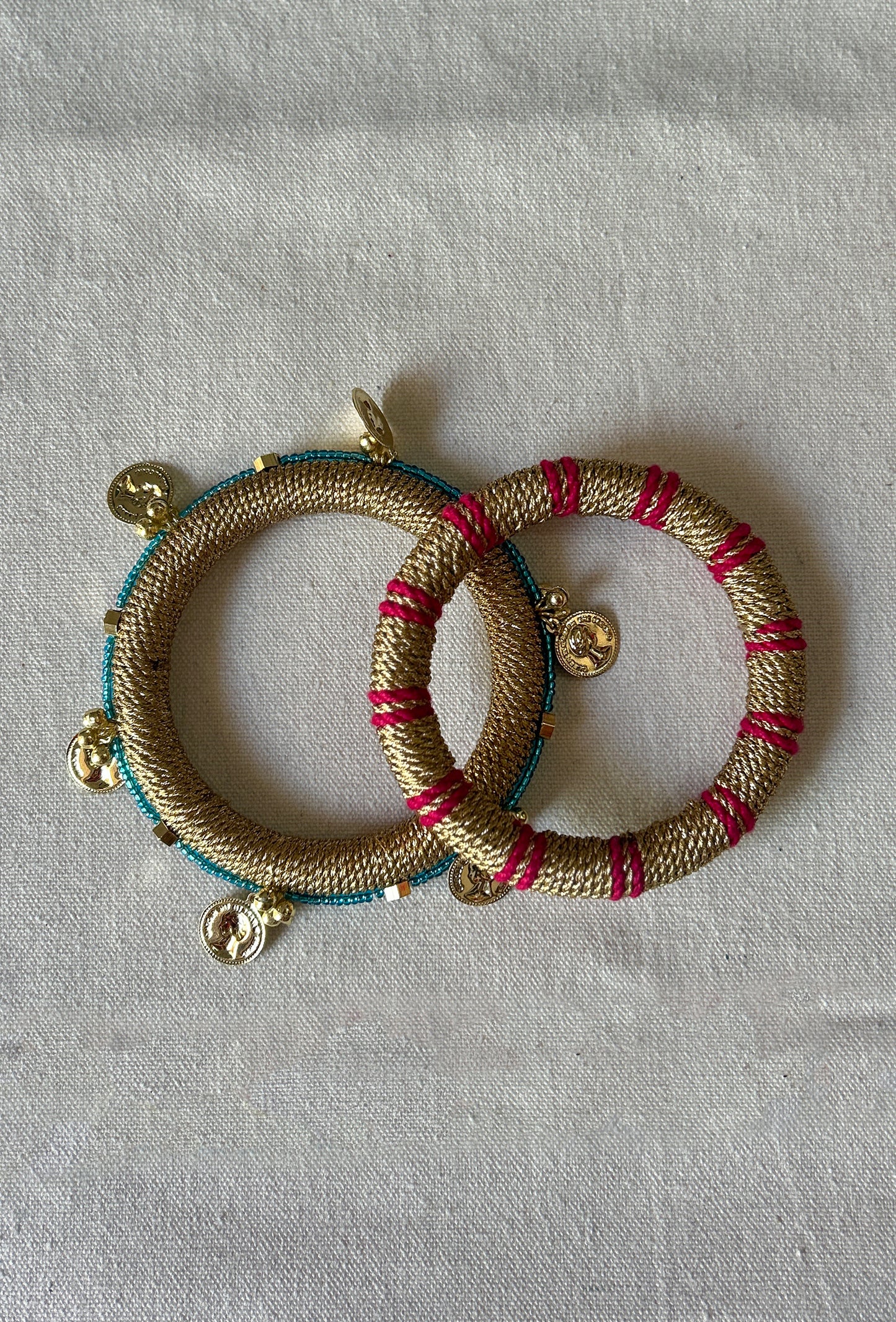 Sitara Coin Thread Bangles – Set of 2