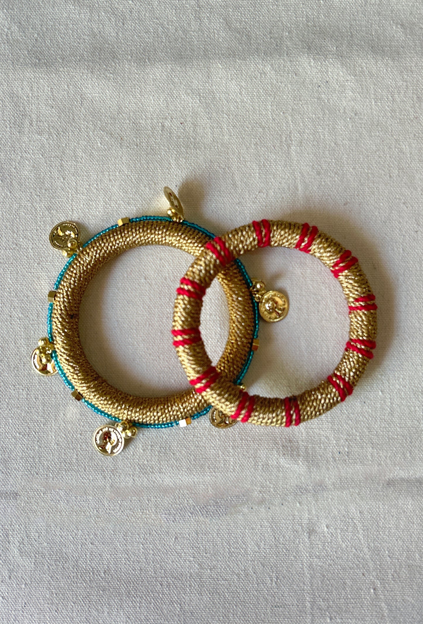 Sitara Coin Thread Bangles – Set of 2